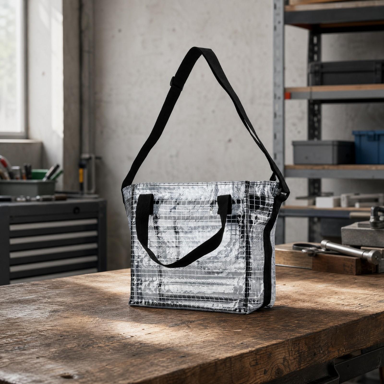 Heavy Equipment Working - Clear PVC Mesh Carrier Tote Waterproof