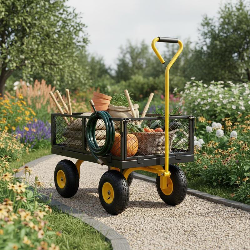 Steel Garden Cart 900 Lbs For  - Heavy Equipment Working recension och pris