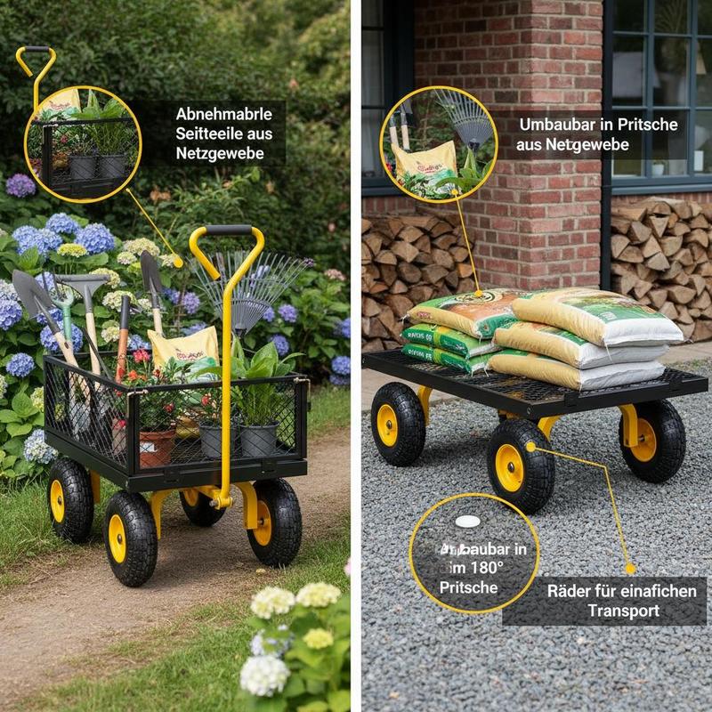 Steel Garden Cart 900 Lbs For  - Heavy Equipment Working recension och pris