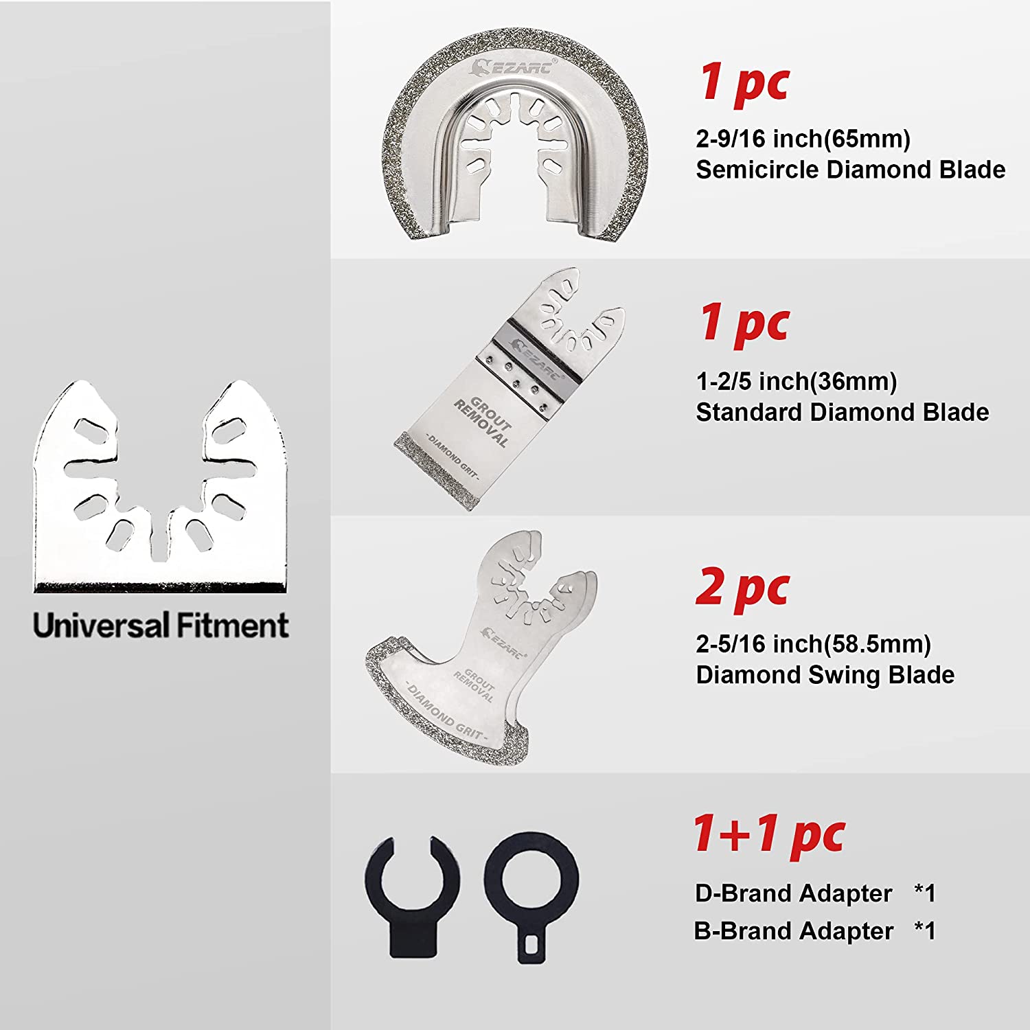 EZARC 4PCS Diamond Oscillating - Brick Cutting Saw recension och pris