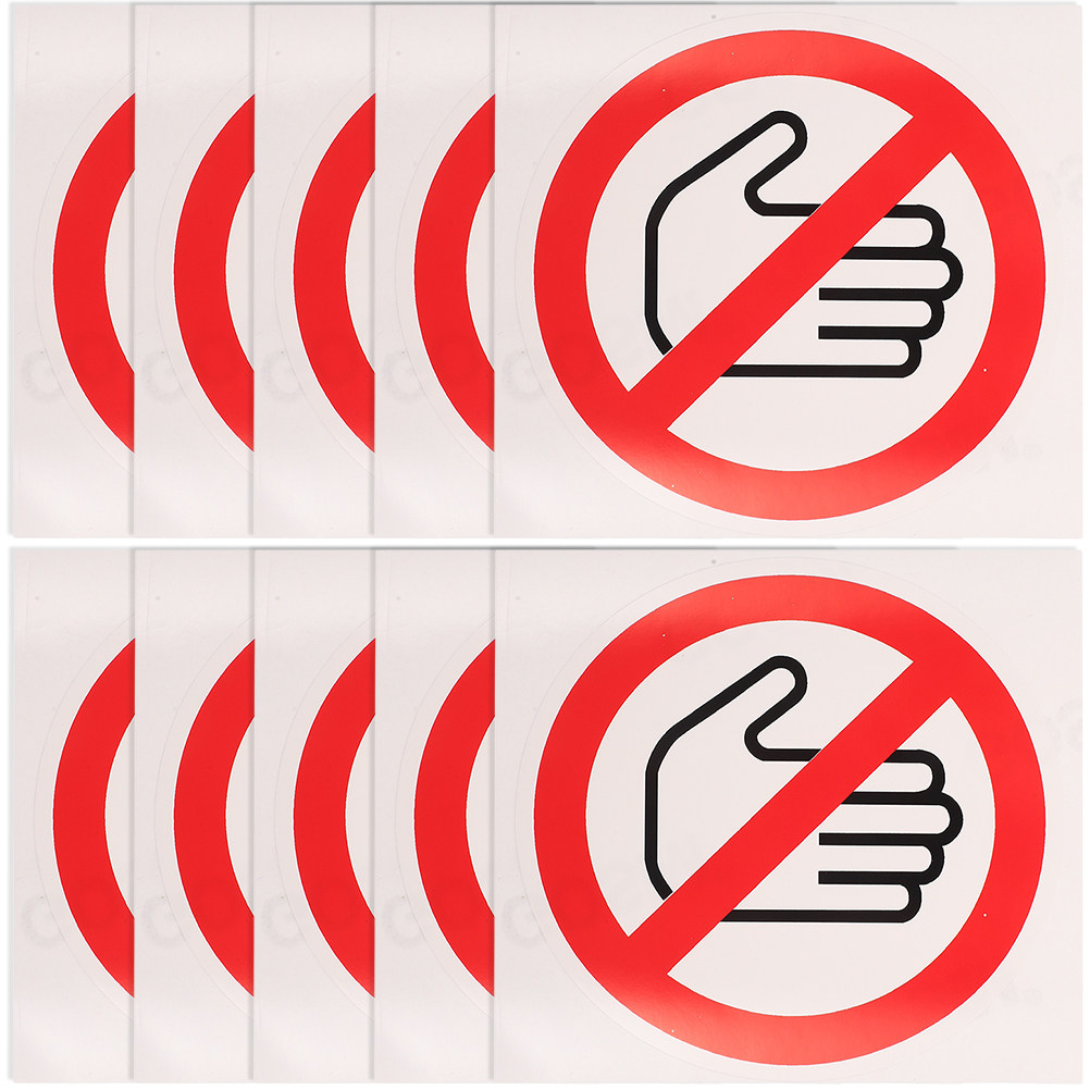 10Pcs Do Not Touch Label Stick - Heavy Equipment Sign recension och pris