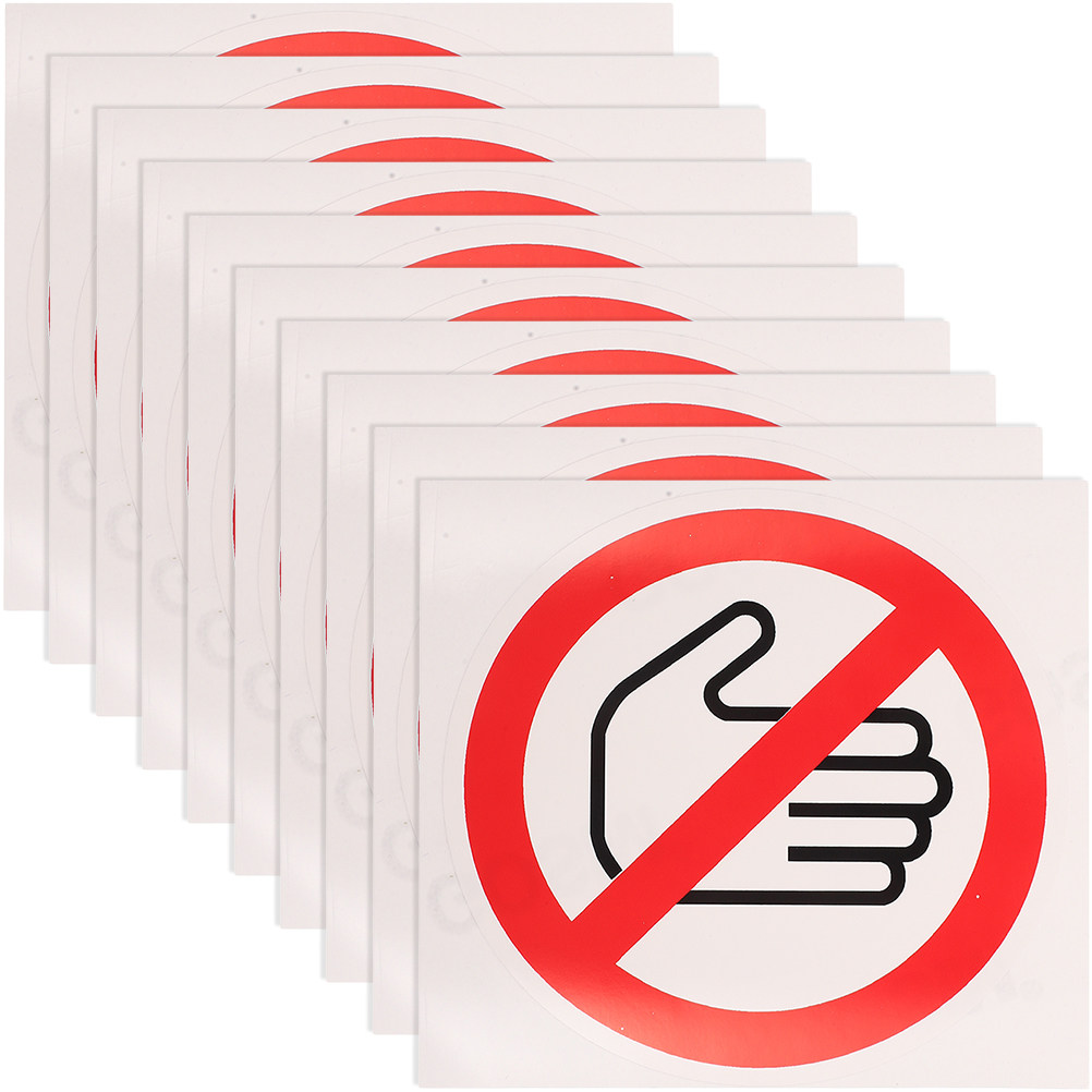 10Pcs Do Not Touch Label Stick - Heavy Equipment Sign recension och pris