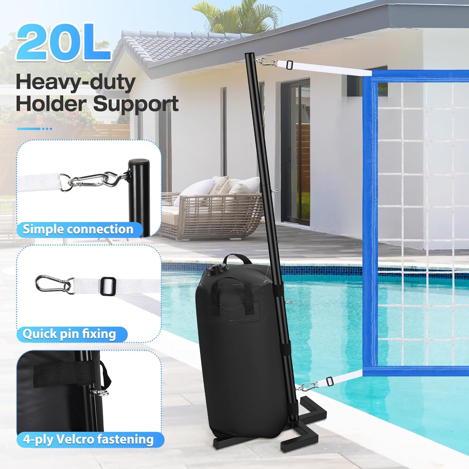 Heavy Duty Pool Volleyball Net - Heavy Equipment Game recension och pris