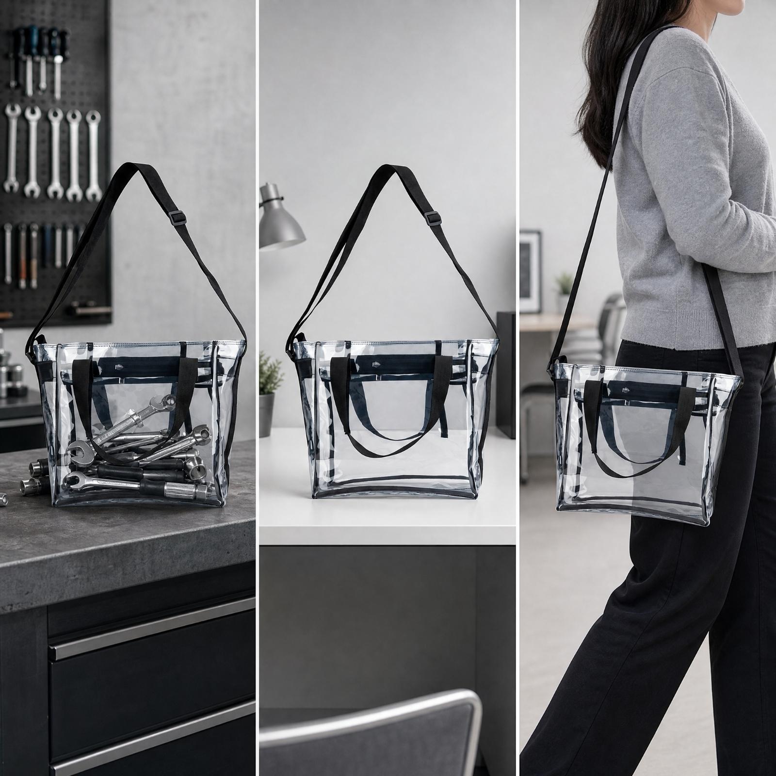 Clear PVC Mesh Carrier Tote Wa - Heavy Equipment Working recension och pris